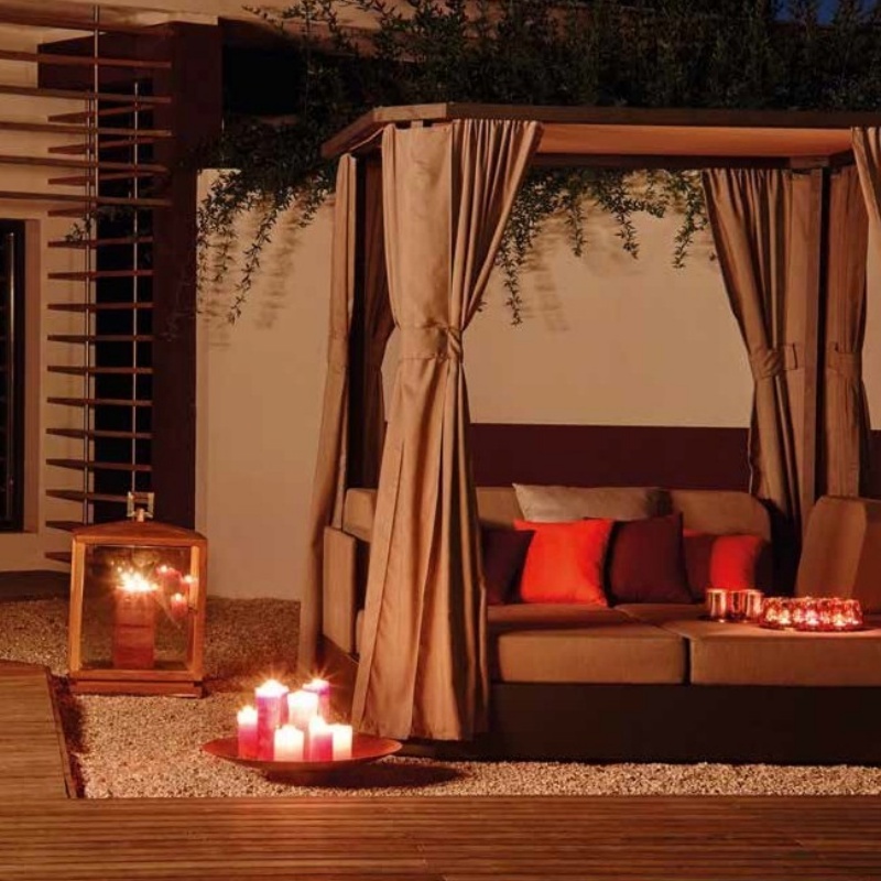 Outdoor Garden Lounge Furniture Sofa Set Rope Woven Metal Aluminum Outdoor Garden Sofas