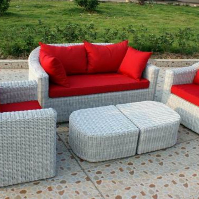 Round Extensible Garden Luxury Outdoor Table Villa Furniture Dining Chair Set