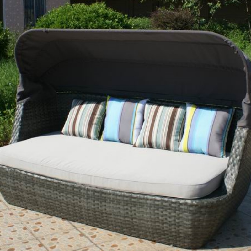 Luxury Resort Outdoor Furniture Chaise Lounge Rope Weaving Sunbed Sun Lounger