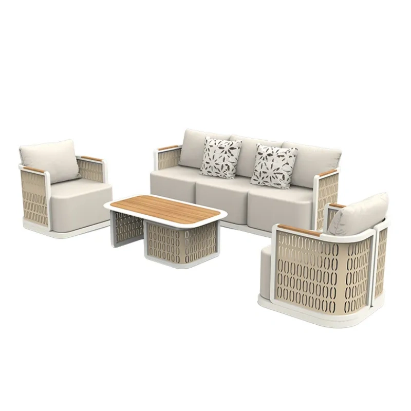 Aluminum Furniture Outdoor Dining Set Foshan Factory Price Garden Table and Chairs Set