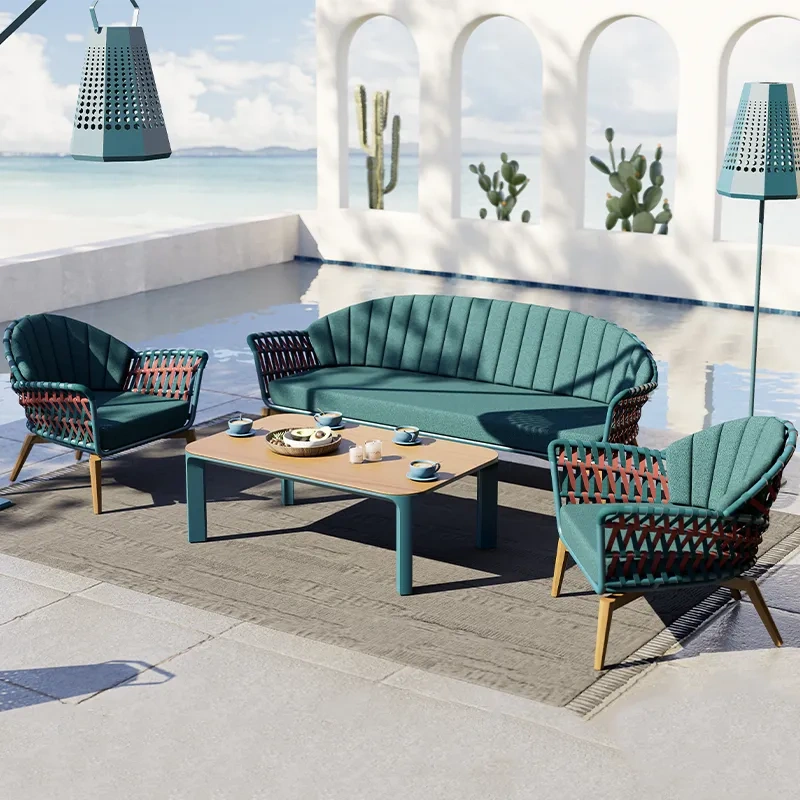 Garden Furniture Aluminum Rattan Chair All Weather Condition/Outdoor Patio Wicker Chair with Armtrest