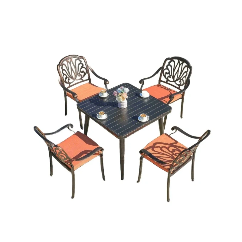 Outdoor Furniture Patio Aluminum Rope Woven Outdoor Dining Set