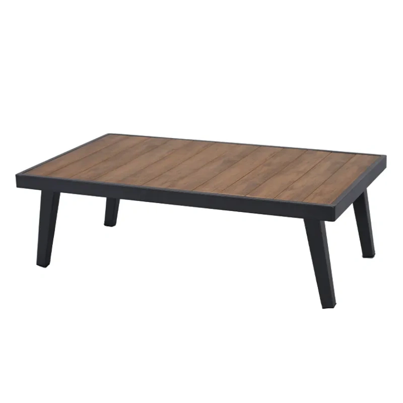 Modern Wholesale Wooden Table and Chair Rattan Outdoor Dining Set Wicker Garden Furniture