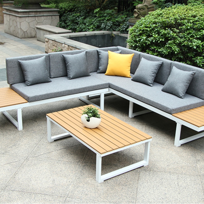Rattan Outdoor Fabric Sofas Set with Cushion Secional Furniture Manufacturer Garden Sofas