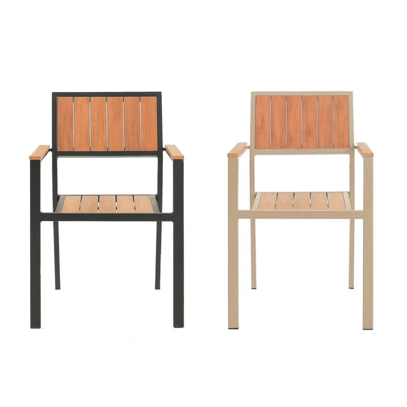 Modern Wholesale Wooden Table and Chair Rattan Outdoor Dining Set Wicker Garden Furniture