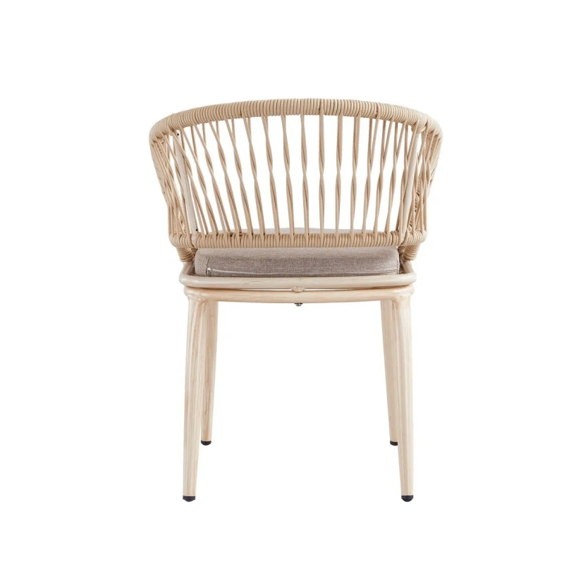 Garden Furniture Aluminum Rattan Chair All Weather Condition/Outdoor Patio Wicker Chair with Armtrest