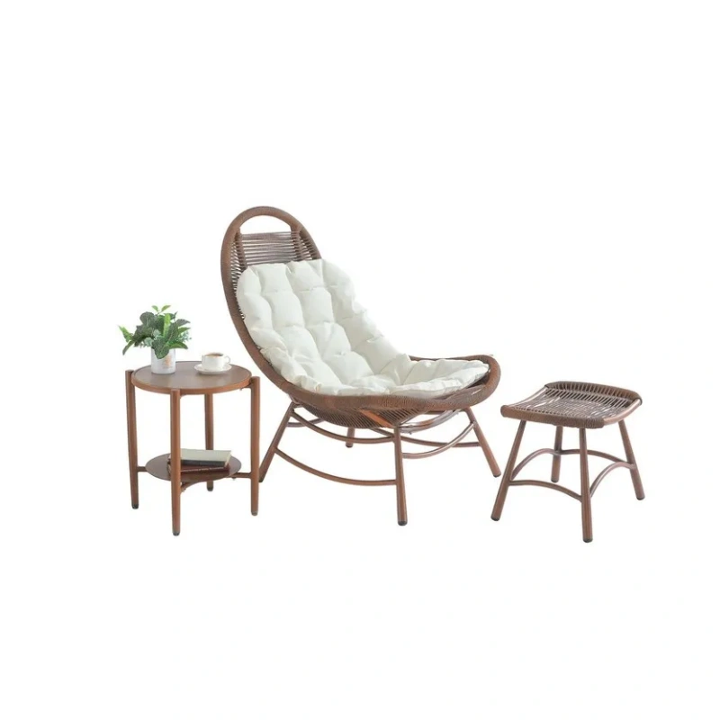 Foshan Darwin Luxury Outdoor Garden Wicker Conversation Courtyard PE Rattan Sofa Set with Cushion Villa Furniture