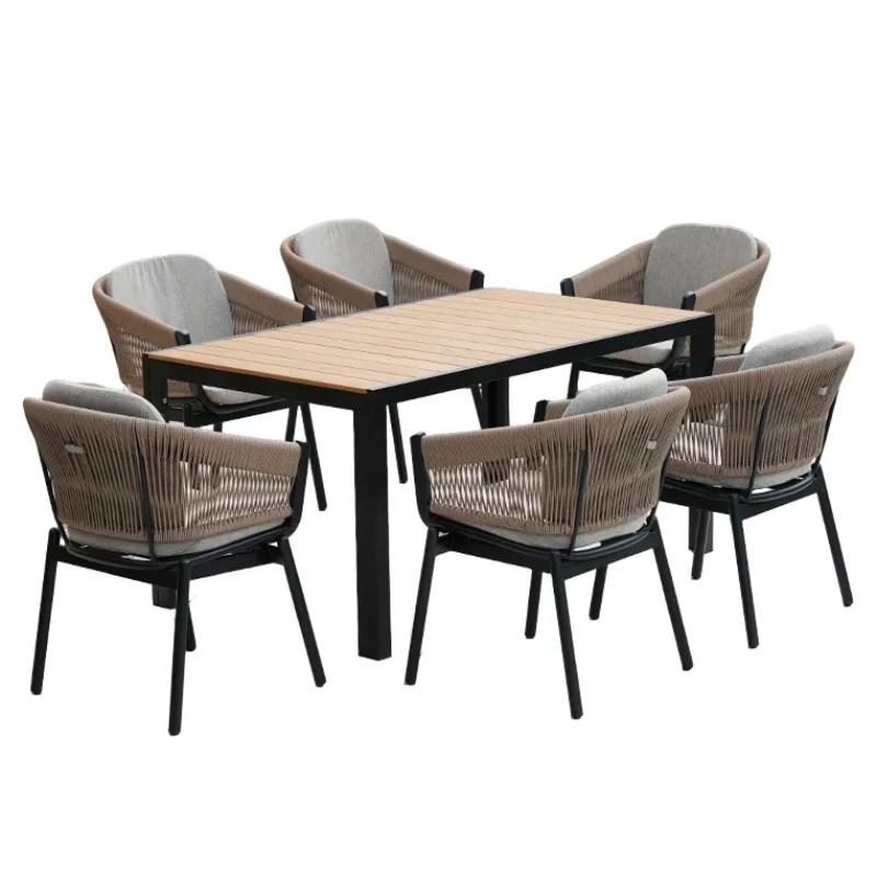 Wooden Patio Outdoor Dining Set Garden Table and Chairs Best Furniture