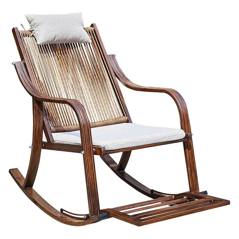 Modern Outdoor Sofa Bench Rope Waving Leisure Comfortable Couch Set Patio Furniture