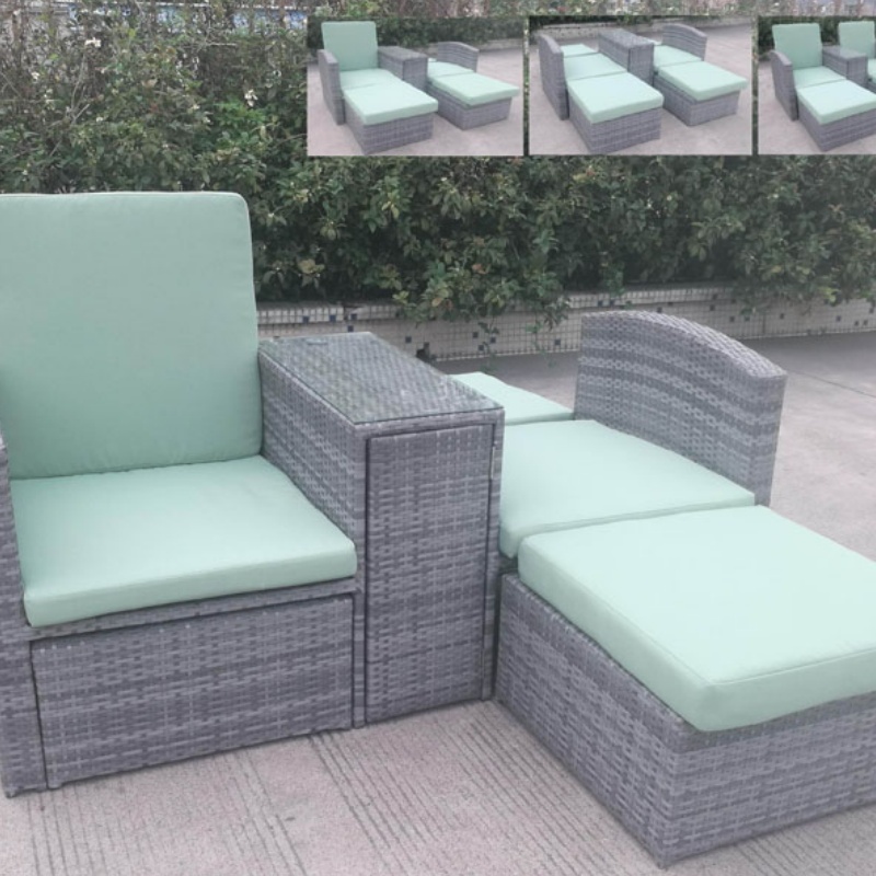 Round Extensible Garden Luxury Outdoor Table Villa Furniture Dining Chair Set