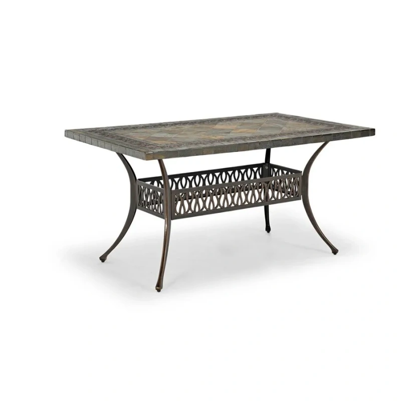 Modern Wholesale Wooden Table and Chair Rattan Outdoor Dining Set Wicker Garden Furniture