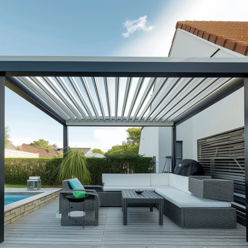 Customized Modern Furniture/Hotel/Bar/Living Room/Canopy Sun Shade Pavilion Awning Restaurant Gazebo Outdoor Garden Party Tent Aluminium Pergola