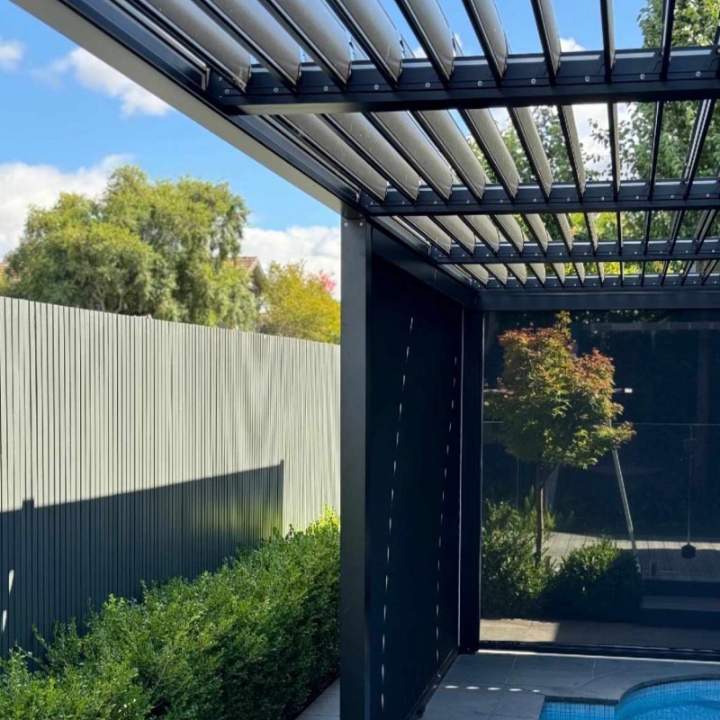 Hot Direct Sale Easy to Assemble Aluminum Outdoor 3X3m Louvered Roof Pergola