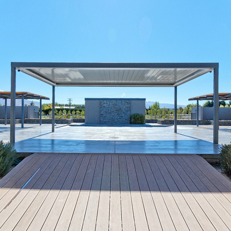 Backyard Patio Outdoor Louvered Kits Manual Electric Roof System Bioclimatic Direct Selling Aluminum Pergola