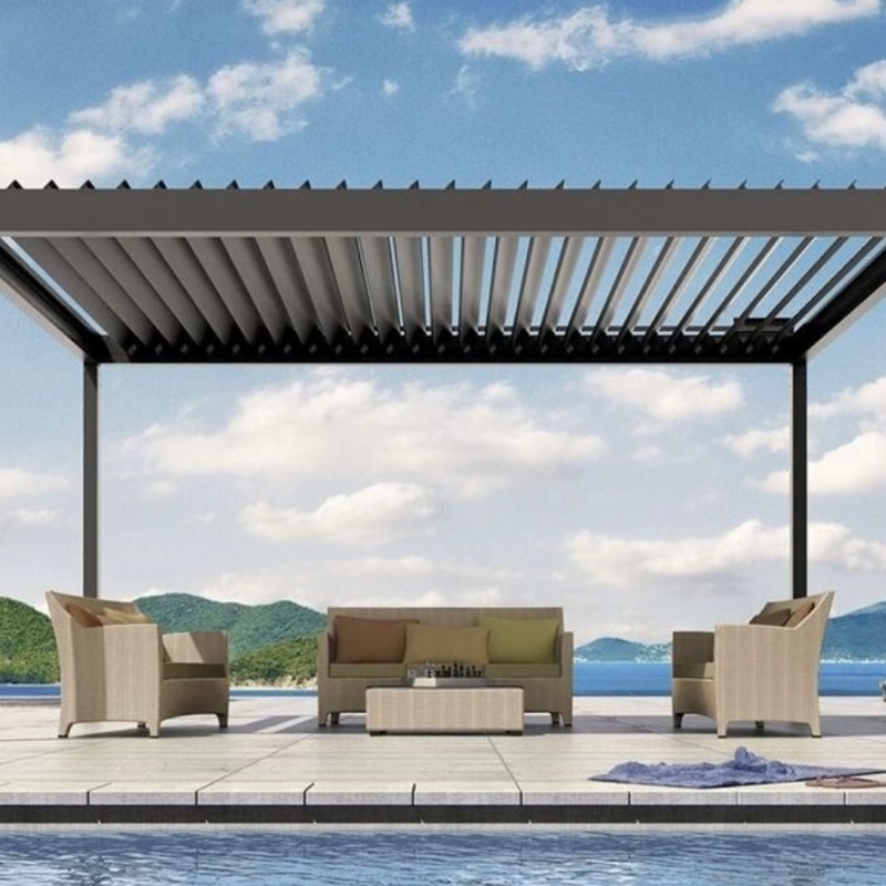 Customized Modern Furniture/Hotel/Bar/Living Room/Canopy Sun Shade Pavilion Awning Restaurant Gazebo Outdoor Garden Party Tent Aluminium Pergola