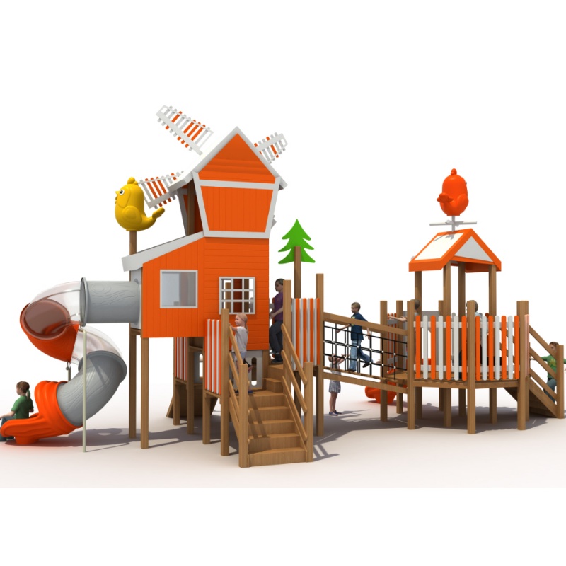 Robot Series Purple Double Net Bucket Slide Playset for Kids