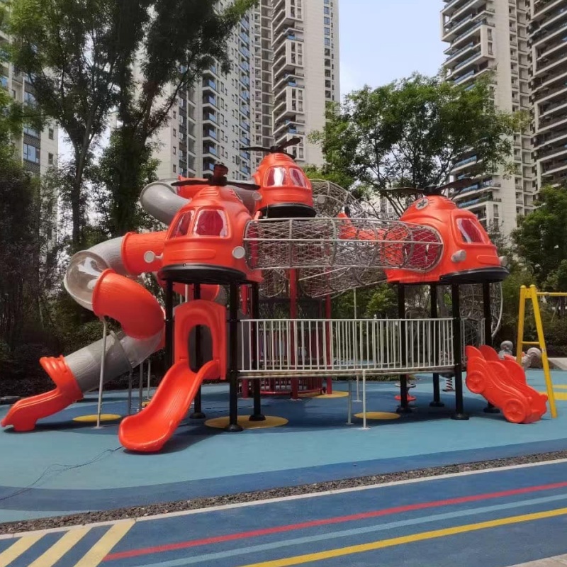 Economically Priced Kids Plastic Tube Slide Outdoor Playground for Non-Profit Organizations and Community Centers