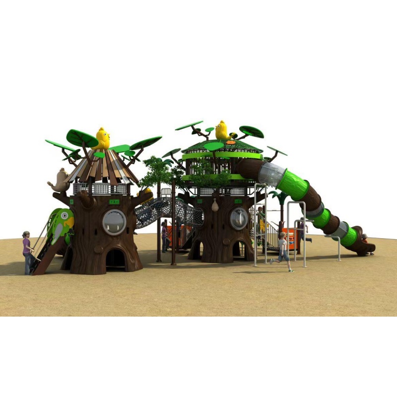 Versatile Wooden Slide Combination for Outdoor Playtime Fun
