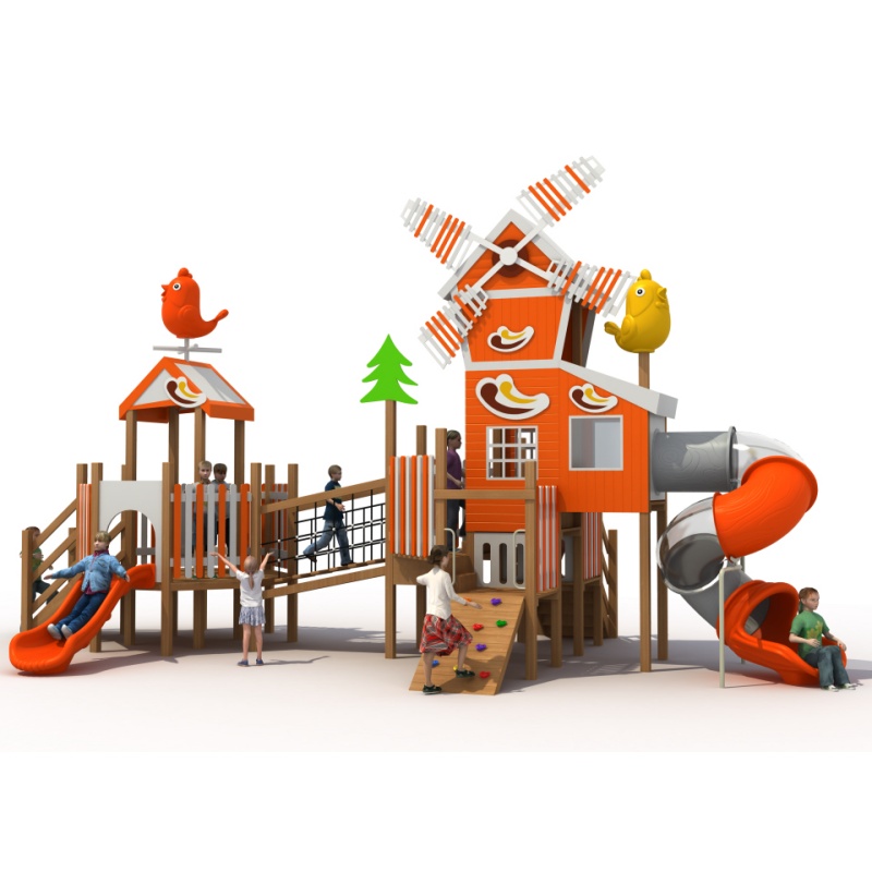 Robot Series Purple Double Net Bucket Slide Playset for Kids