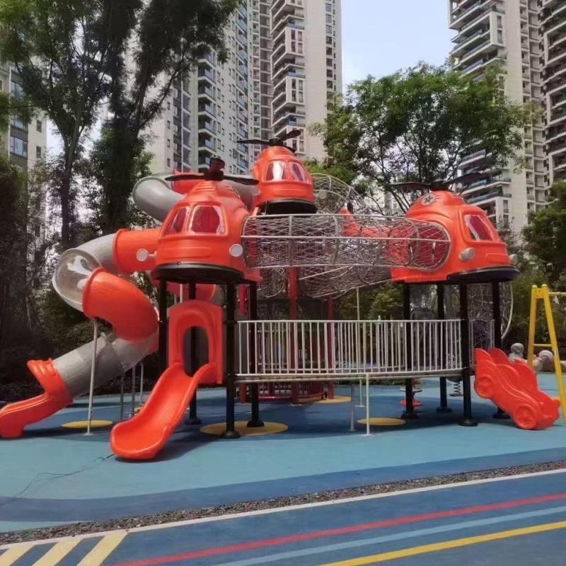 Colorful Plastic Slide for Outdoor Child Play Areas