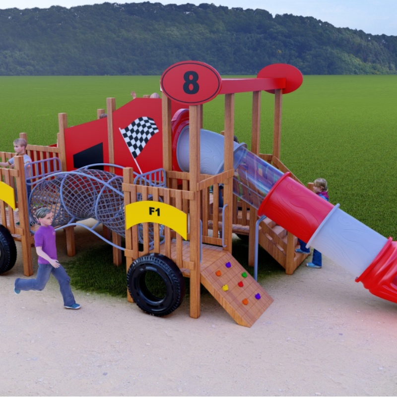 Customized Design Outdoor Playground Slides with Various Colors and Lengths Available