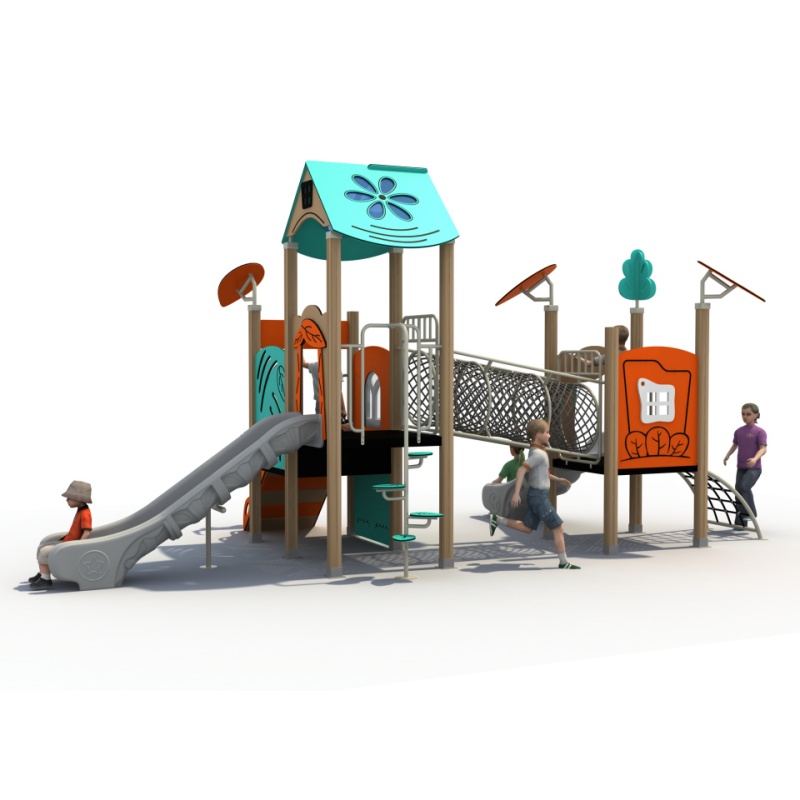 Affordable Robust Kids Plastic Tube Slide Outdoor Playground for Small Scale Urban Park Development Projects