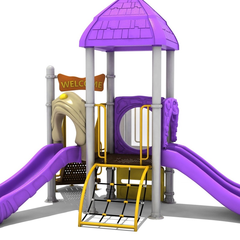 Robot Series Purple Double Net Bucket Slide Playset for Kids
