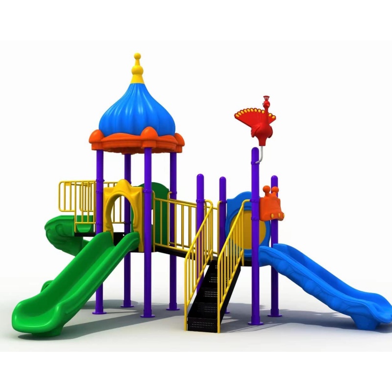 Professional Kid Outdoor Playground with Double Tube Slide and Climber