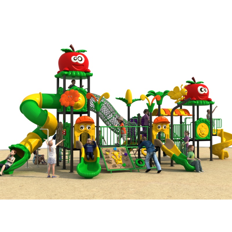 Sturdy Outdoor Playground Featuring Antiskid Plastic Slide for Safety